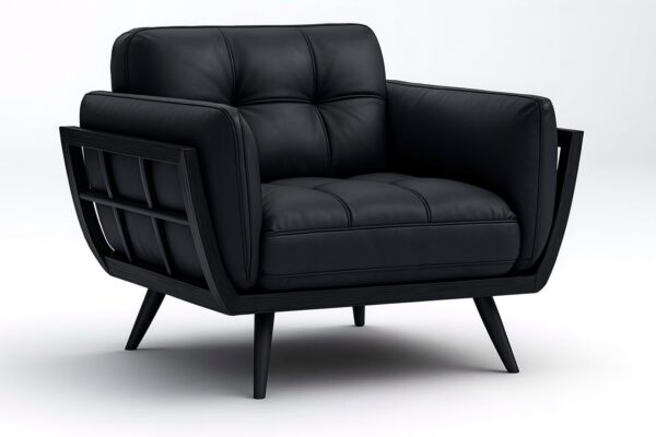 The Horizontal Chair Black Leather